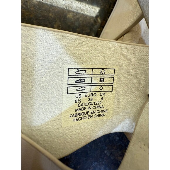 Kelsi Dagger Dunes Leather Platform Sandal Salt Gold Hardware Size 8 1/2 NEW - Picture 9 of 10